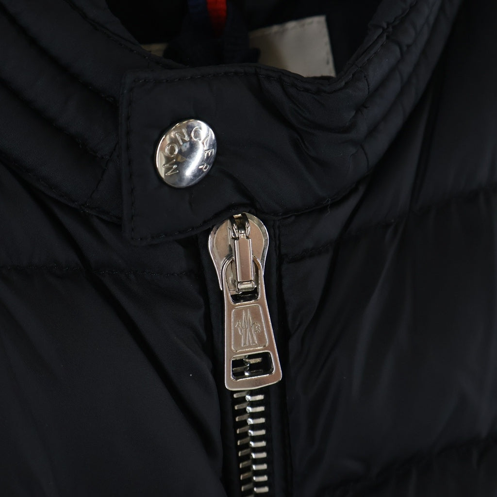 MONCLER(モンクレール) 17AW AMIOT エミオット ワッペンロゴ ライダース ダウンジャケット ブラック C20914030205 68352