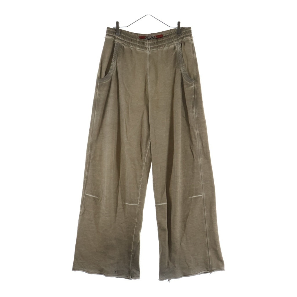 JADED LONDON ジェイデッドロンドン ピグメントダイ 切りっぱなし スウェットパンツ ベージュ JADED LONDON(ジェイデッドロンドン) ピグメントダイ 切りっぱなし