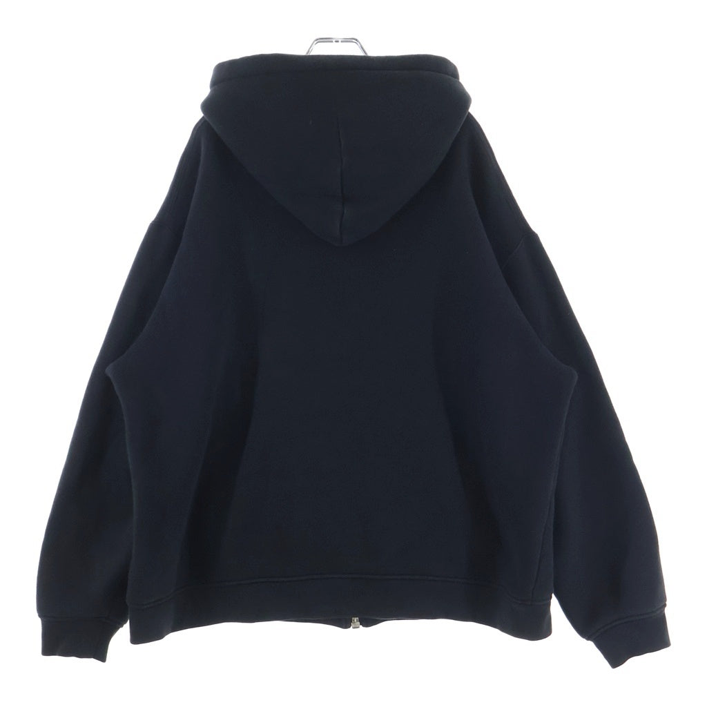 ALEXANDER WANG(アレキサンダーワン) ブランドピスネーム 裏起毛 ジップパーカー ブラック