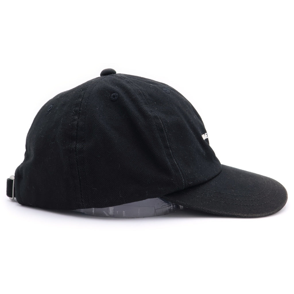 COMME des GARCONS HOMME(コムデギャルソンオム) 24AW 綿サージ ベースボールキャップ ロゴ HN-K601 6パネル キャップ ブラック