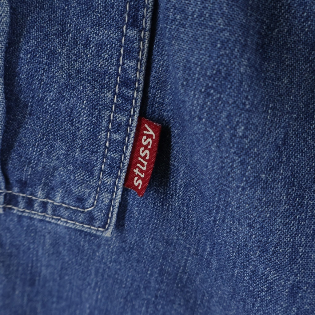 STUSSY(ステューシー) 90s 赤タグ USA製 デニム カーゴパンツ インディゴ
