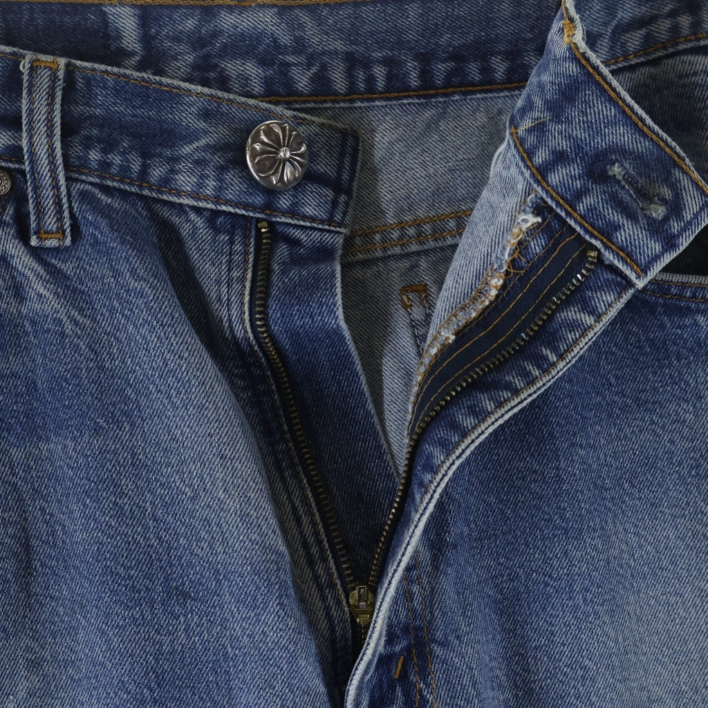 CHROME HEARTS(クロムハーツ) 505 U VNTG JEAN BL ORNG TAB ハラコ スターパッチデニム インディゴ