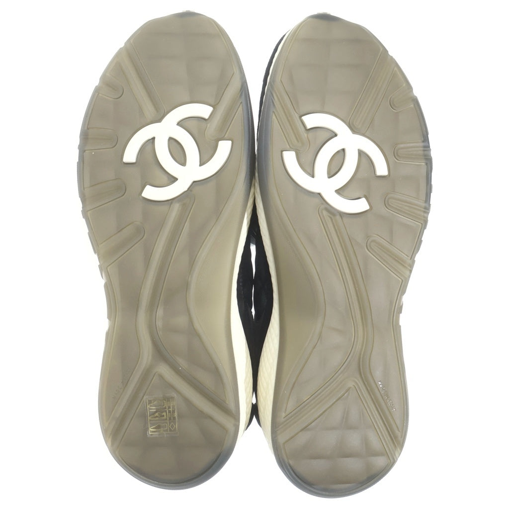 CHANEL(シャネル) ココマーク ファブリック スウェード ローカットスニーカー ブラック G38294