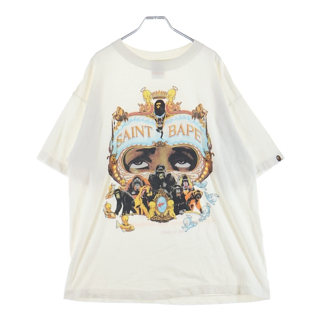 SAINT MICHAEL(セントマイケル) ×A BATHING APE ア ベイシング エイプ GENERATION ジェネレーション 半袖Tシャツ SM-HR1-0000-C36 ホワイト