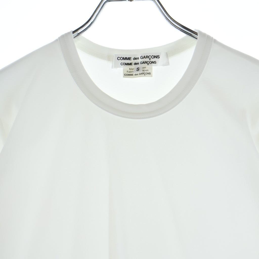 COMME des GARCONS COMME des GARCONS(コムデギャルソンコムデギャルソン) 18SS ジャージ素材 フリル RA-T017 半袖カットソー ホワイト レディース