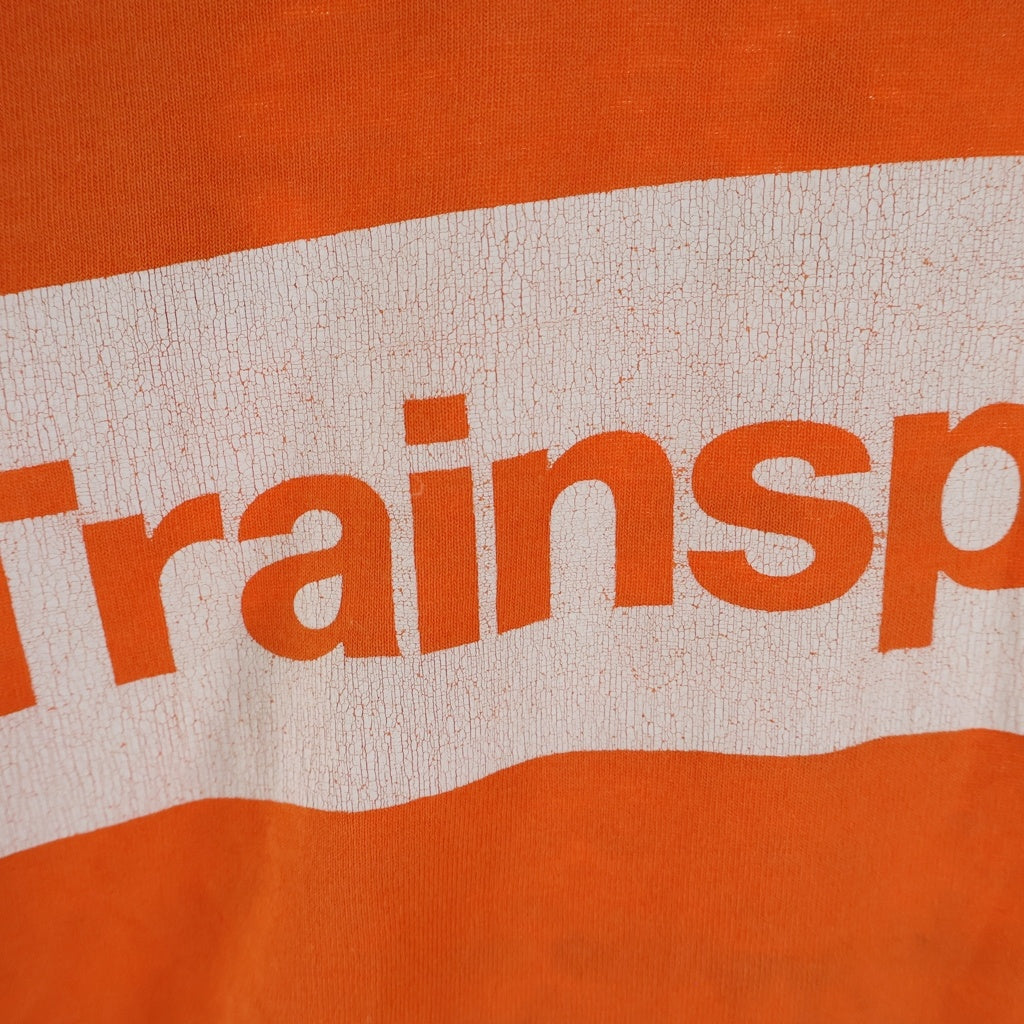 VINTAGE(ヴィンテージ) 90s Trainspotting Choose Your Life トレインスポッティング クルーネック半袖Tシャツ 裾袖シングル オレンジ