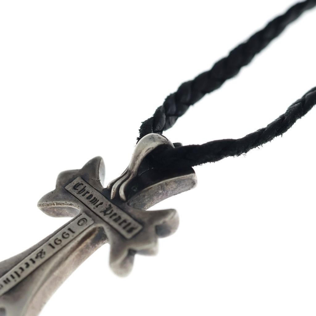 CHROME HEARTS(クロムハーツ) CH CRS SMLスモールCHクロス BC ボロチップブレイド ネックレス シルバー BCA220
