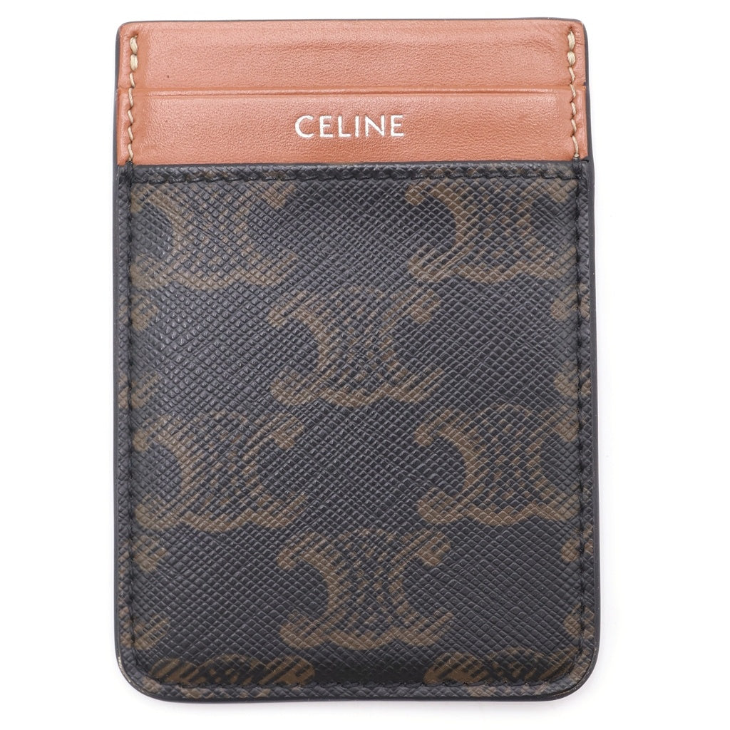 CELINE(セリーヌ) トリオンフ キャンバス カードケース ブラウン レディース