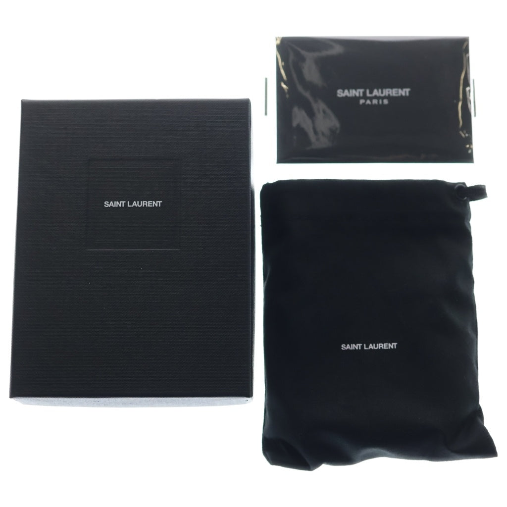 SAINT LAURENT PARIS(サンローランパリ) オリガミ タイニーウォレット 三つ折り財布 レザー グレー 637420 レディース