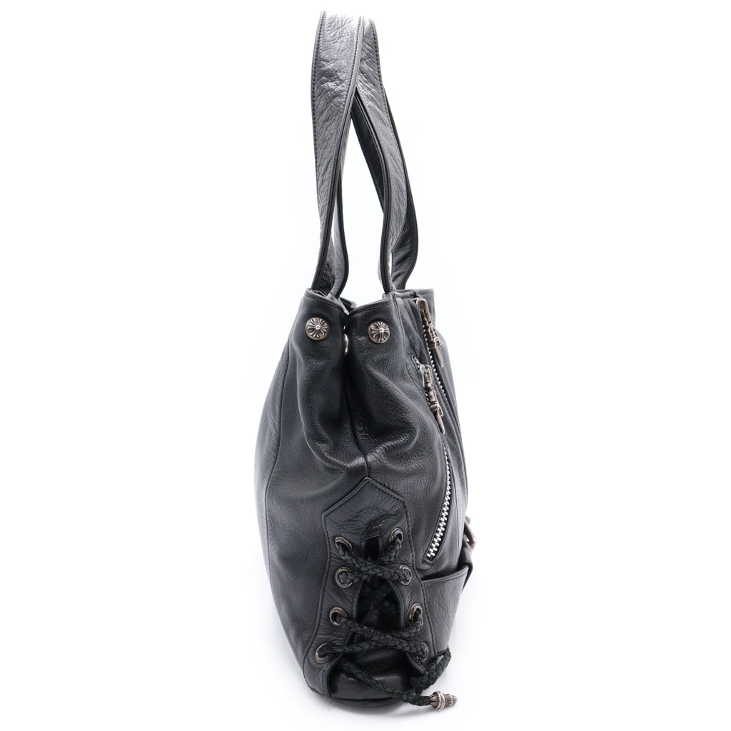 CHROME HEARTS(クロムハーツ) JJ DEAN Large JJディーン レザーライダース トートバッグ ブラック ラージ レディース