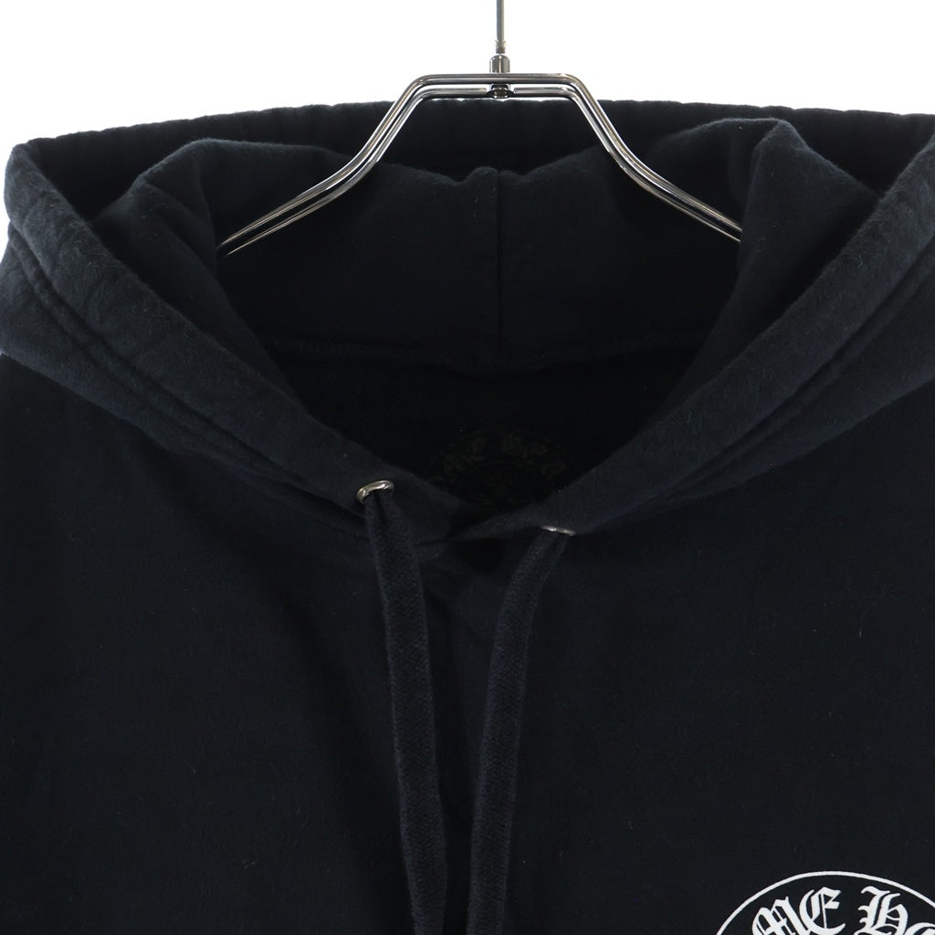 CHROME HEARTS(クロムハーツ) SWTSHRT HOODIE メリカンフラッグ 星条旗 ホースシュープリント プルオーバーパーカー ブラック