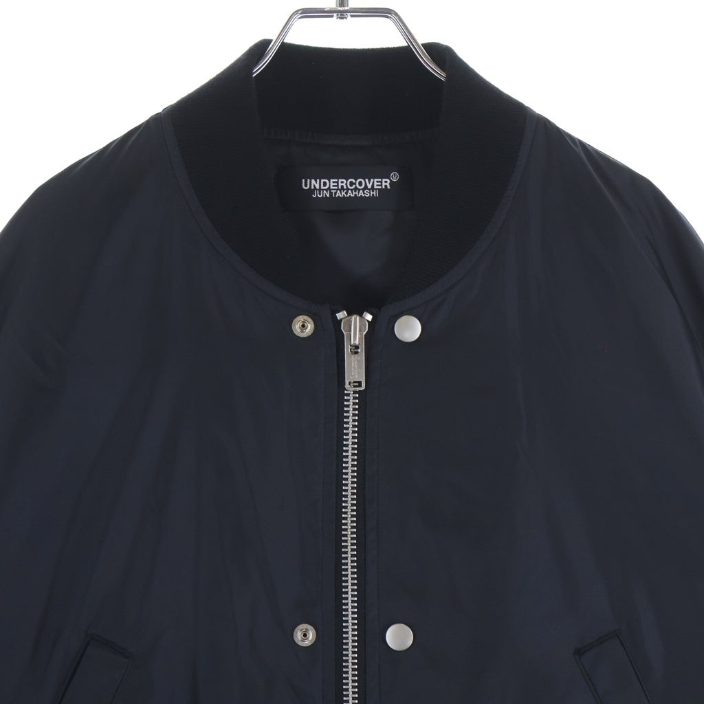 UNDERCOVER(アンダーカバー) 25SS ニット切替 ナイロンタフタ UC1E4207-2 ボンバージャケット ブラック