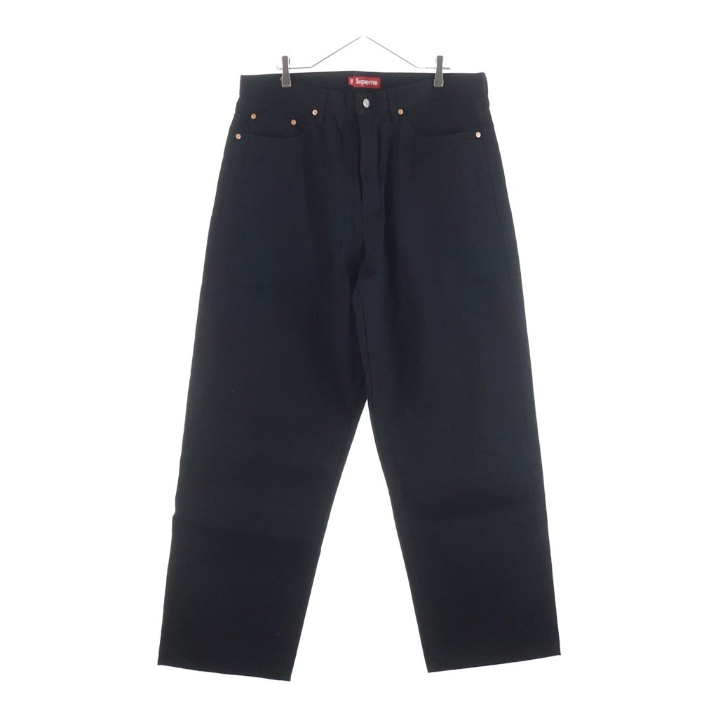 SUPREME シュプリーム 26SS Baggy Salvedge Jean バギー セルビッチジーンズ ワイドデニム ブラック SUPREME(シュプリーム) 26SS Baggy Salvedge Jean バギー セルビッチ