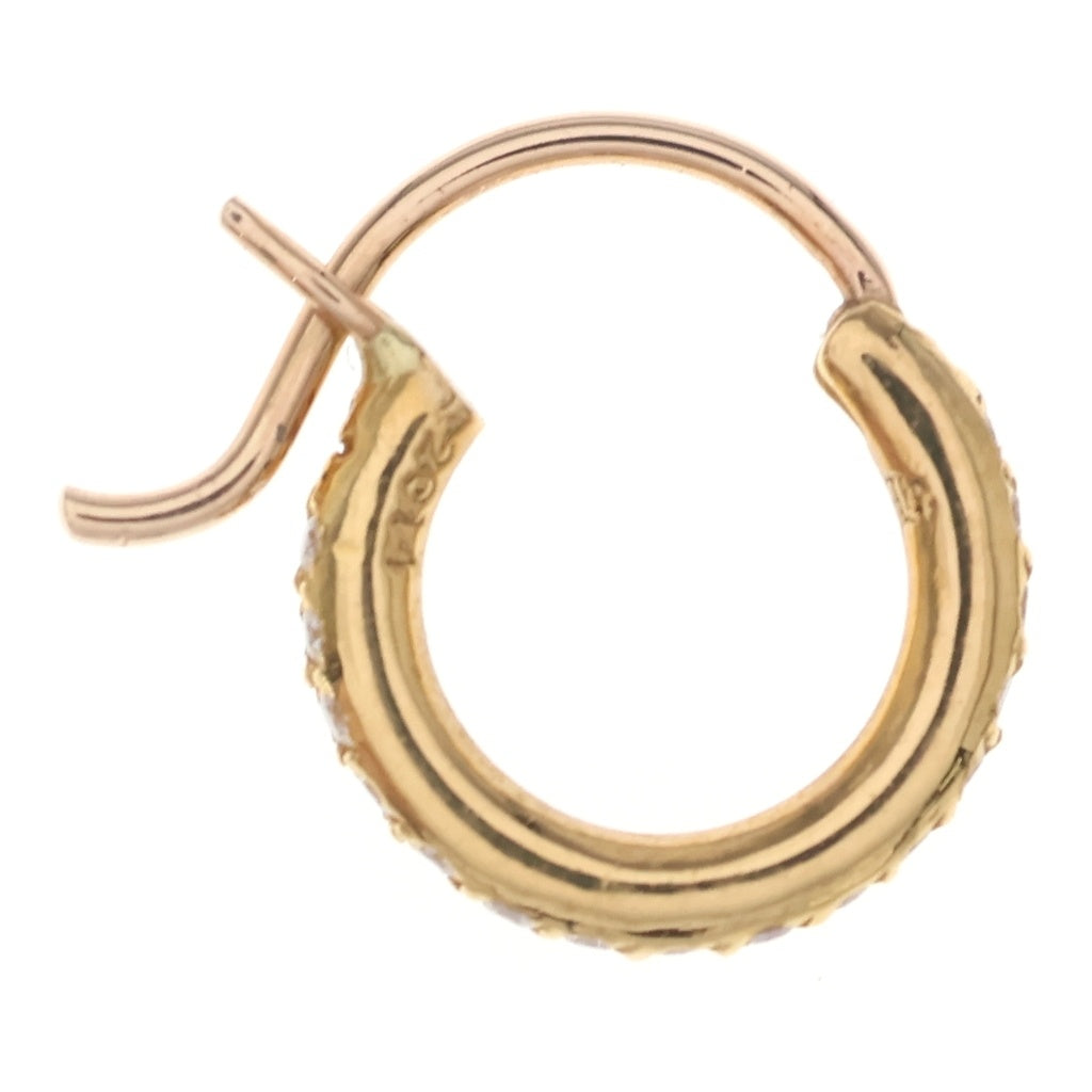 CHROME HEARTS(クロムハーツ) 22K HOOP TFL TINY P/D タイニーフープ PAVEダイヤ ピアス ゴールド