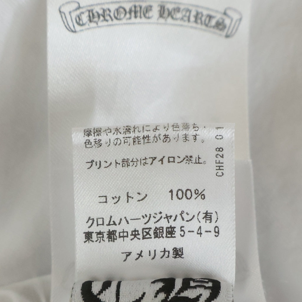 CHROME HEARTS(クロムハーツ) Back Scroll Logo Tee バックスクロール 胸ロゴ ポケット Tシャツ ホワイト