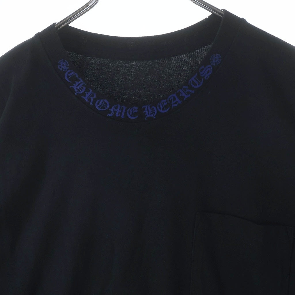 CHROME HEARTS(クロムハーツ) NECK LOGO CH T-SHIRT ネックロゴ 胸ポケット Tシャツ ブラック