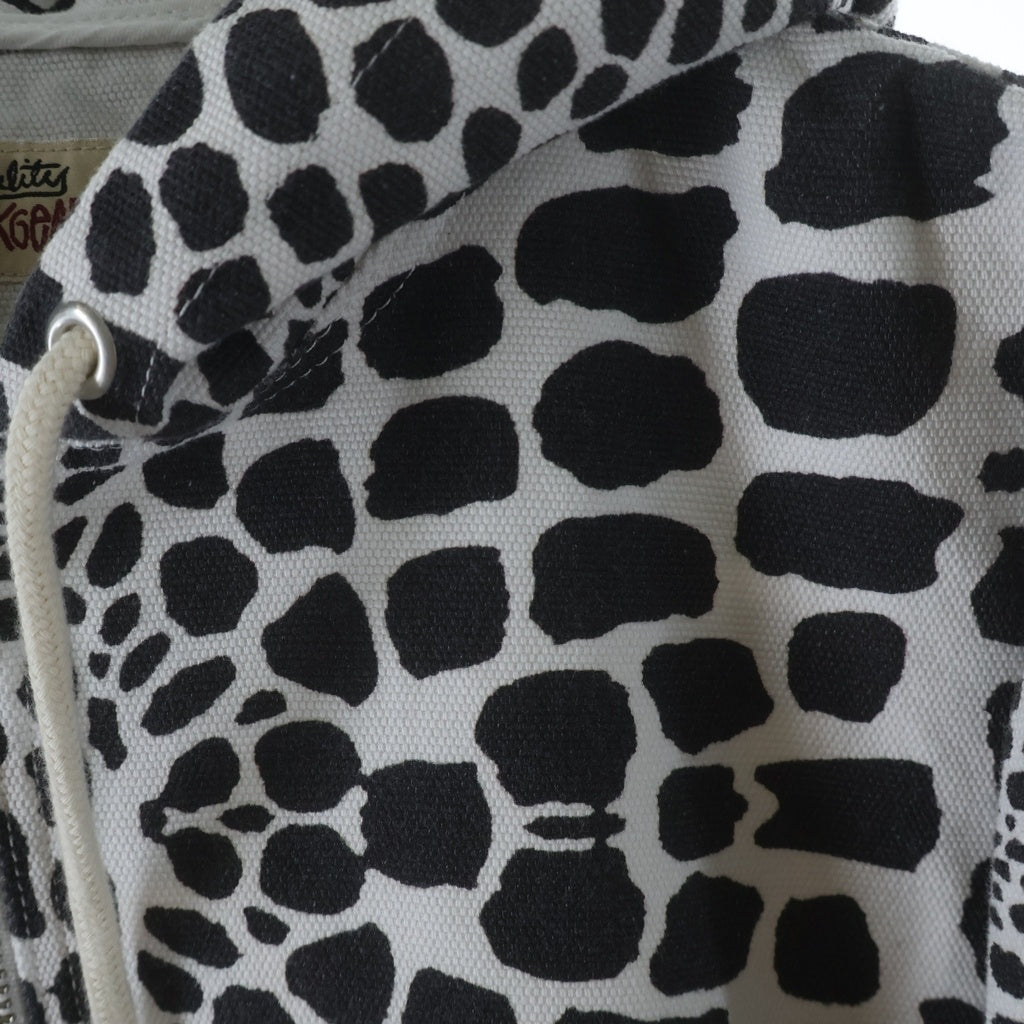 STUSSY(ステューシー) 26SS WORK JACKET UNLINED CANVAS LEOPARD 115913 キャンバス フーディジャケット ホワイト