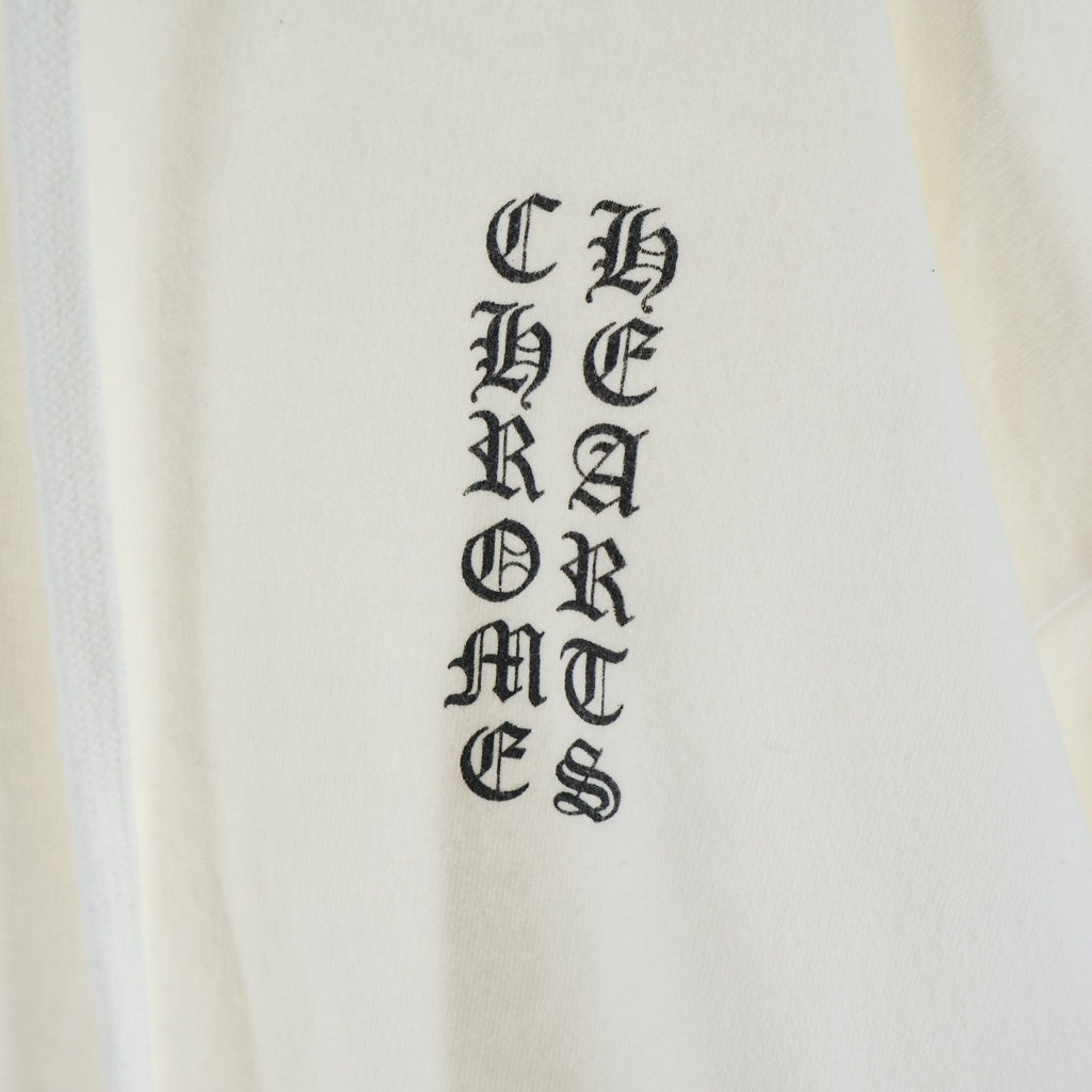 CHROME HEARTS(クロムハーツ) SWTSHRT HD ZIP 袖ロゴ フーディー ジップアップパーカー ホワイト