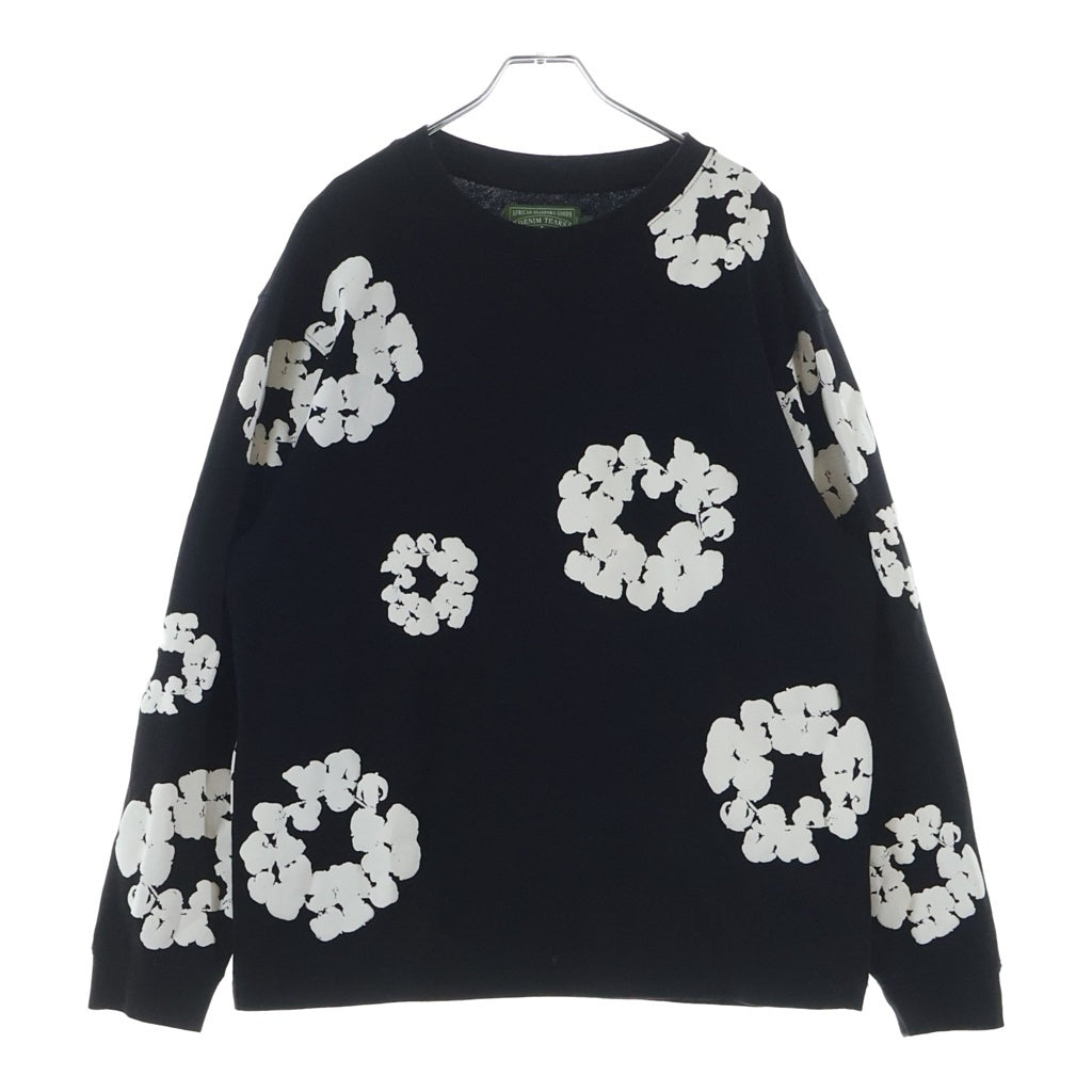 DENIM TEARS(デニムティアーズ) WREATH LONG SLEEVE TEE ロングスリーブカットソー ブラック