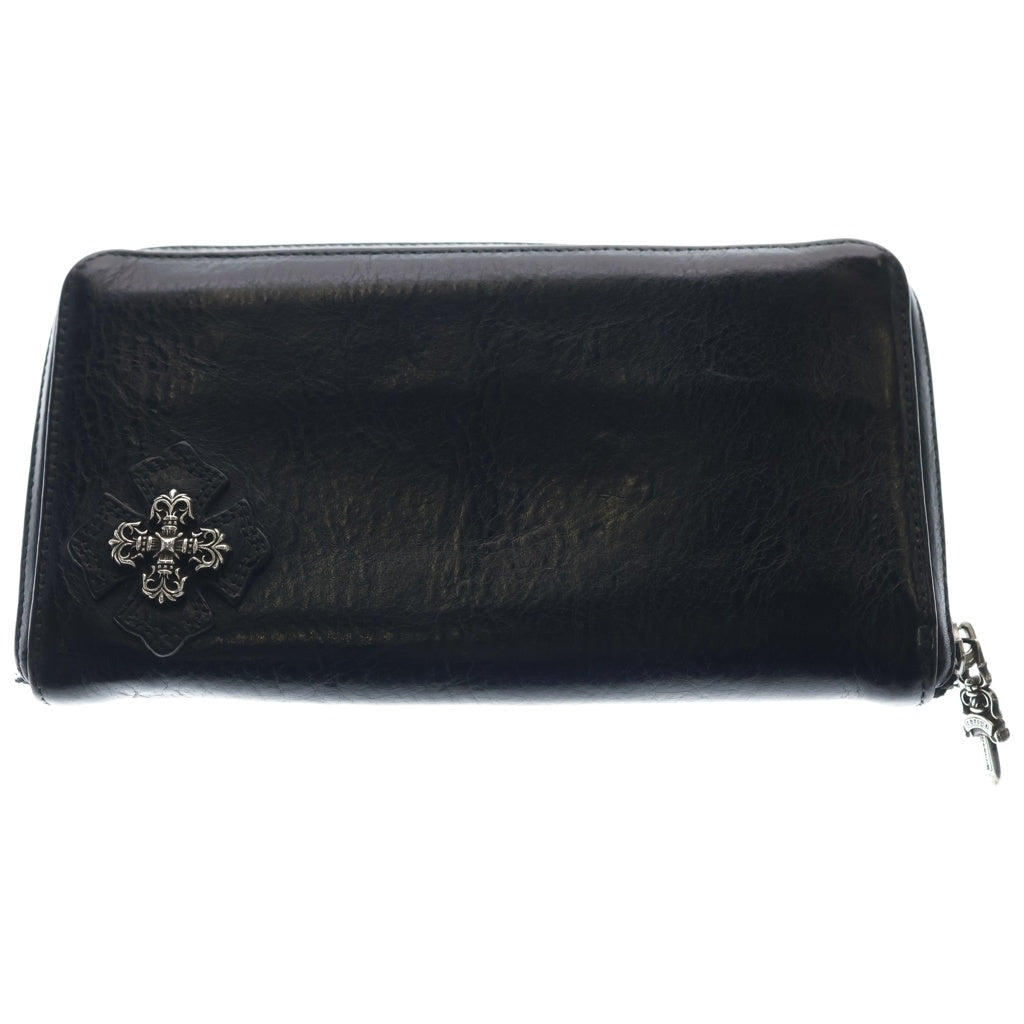 CHROME HEARTS(クロムハーツ) REC F ZIP フィリグリープラス ラウンドジップ長財布 ウォレット ブラック
