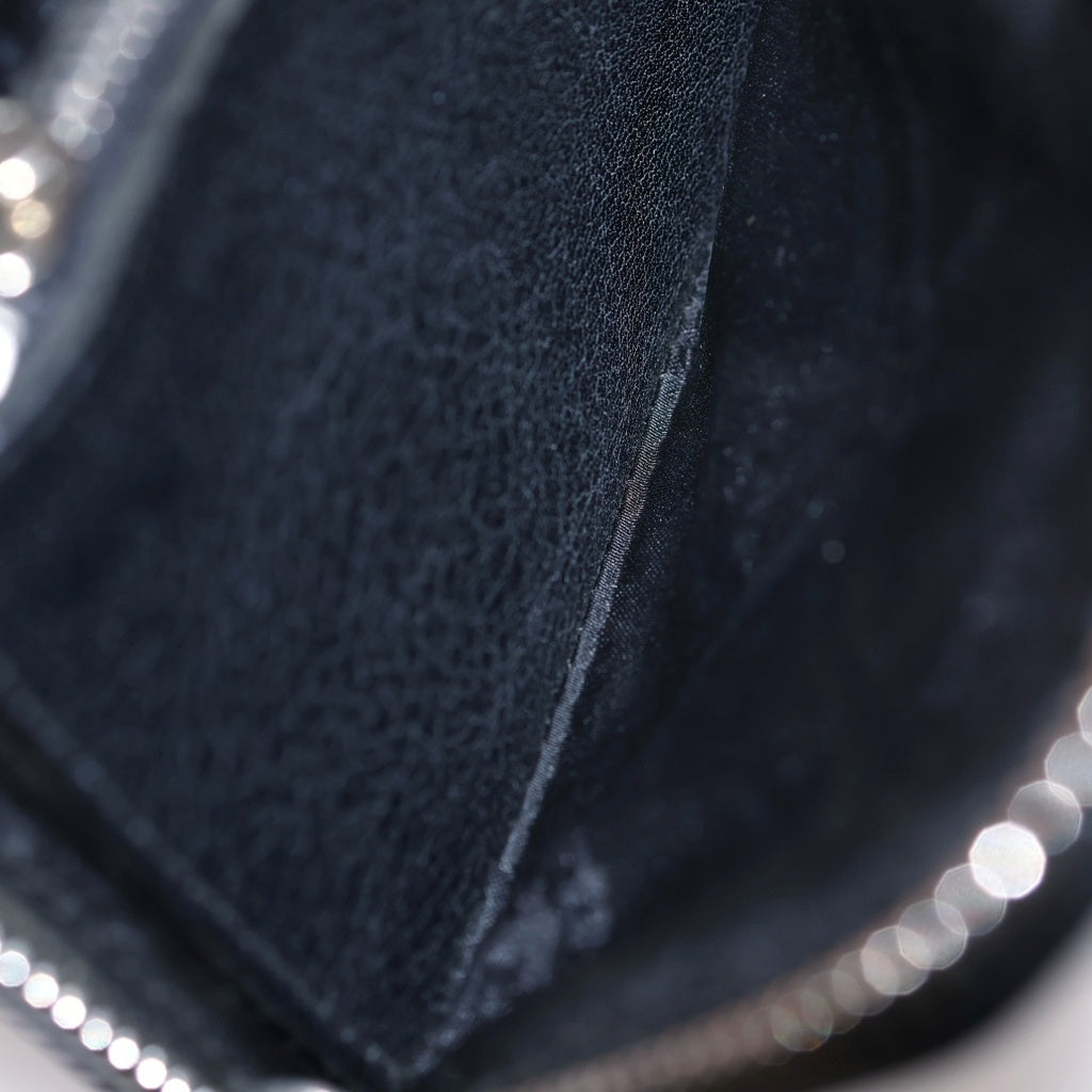 CHROME HEARTS(クロムハーツ) TINY ZIP タイニージップ クロスパッチ ダガージップ レザー ウォレット 財布 ブラック