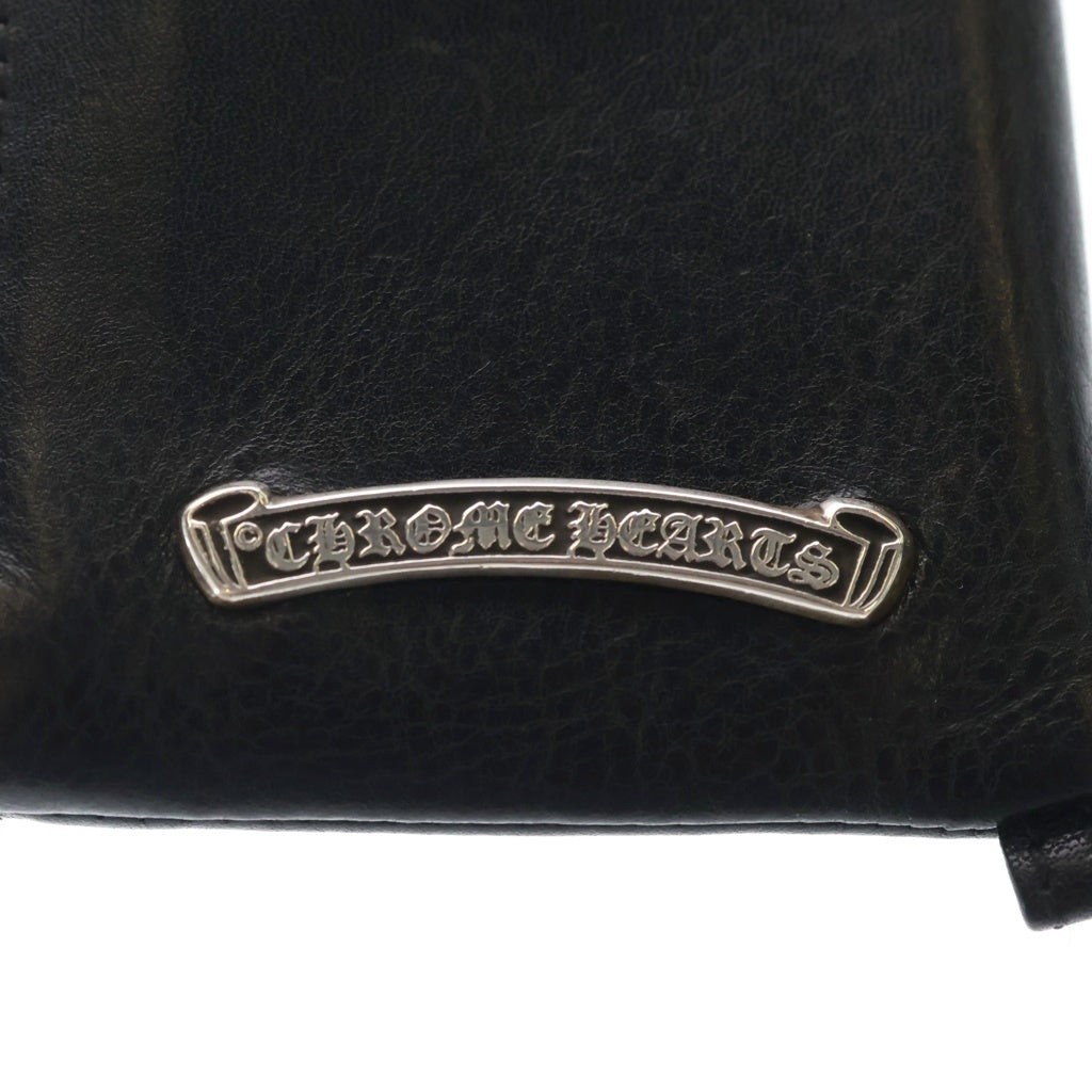 CHROME HEARTS(クロムハーツ) TINY ZIP タイニージップ クロスパッチ ダガージップ レザー ウォレット 財布 ブラック