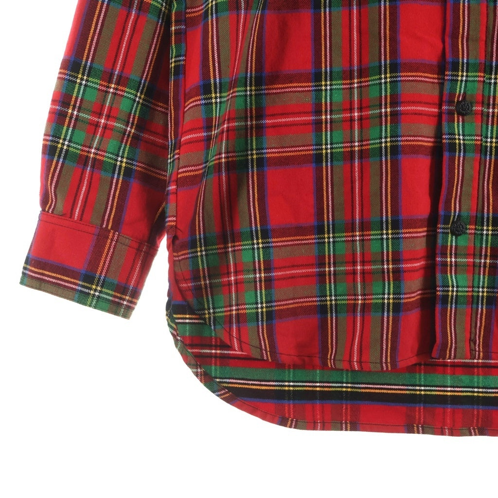 OFF-WHITE(オフホワイト) 18SS Flannel Check Shirt ダイアゴナル バックアロー タータンチェック OMGA001S18787012 フランネルシャツ レッド