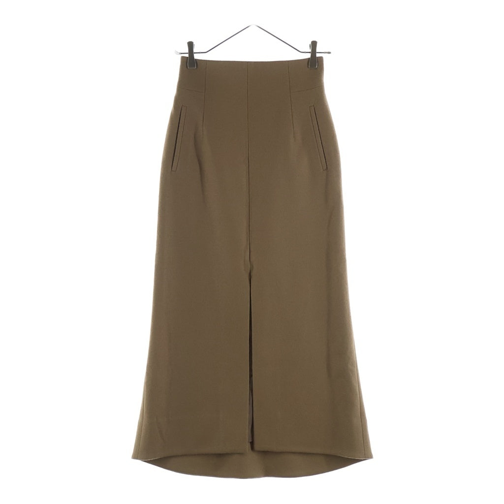 Mame Kurogouchi(マメ クロゴウチ) Front slit skirt フロントスリットスカート MM17AW-SK079 ブラウン レディース