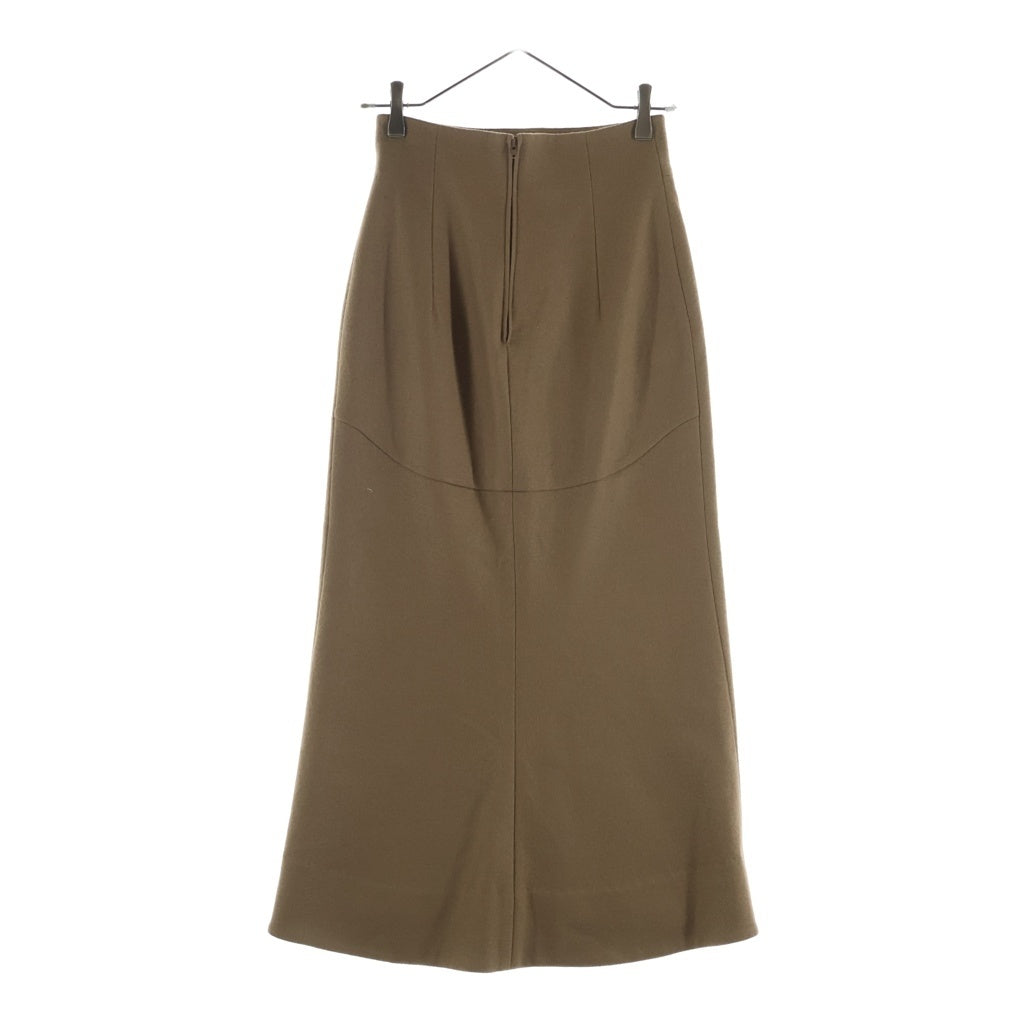 Mame Kurogouchi(マメ クロゴウチ) Front slit skirt フロントスリットスカート MM17AW-SK079 ブラウン レディース