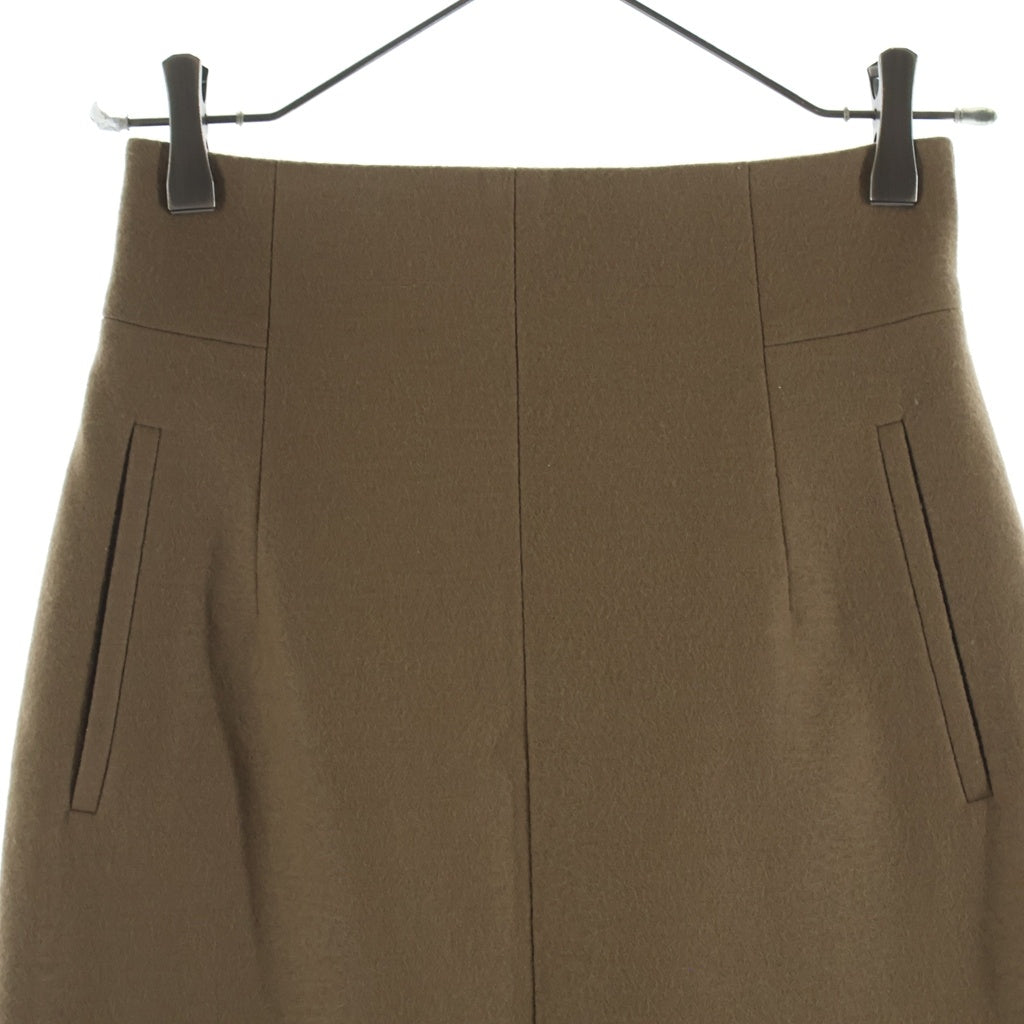 Mame Kurogouchi(マメ クロゴウチ) Front slit skirt フロントスリットスカート MM17AW-SK079 ブラウン レディース