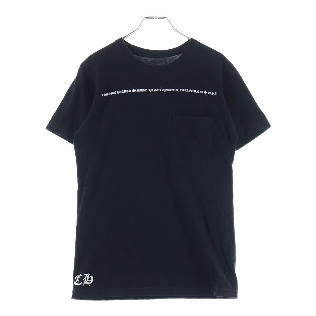 CHROME HEARTS(クロムハーツ) OLD CHプラスプリント オールド クルーネック半袖Tシャツカットソー ブラック
