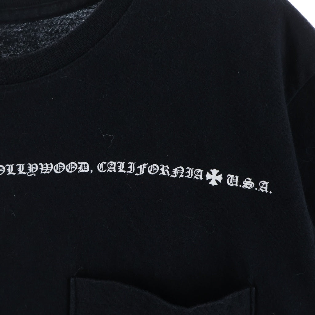 CHROME HEARTS(クロムハーツ) OLD CHプラスプリント オールド クルーネック半袖Tシャツカットソー ブラック