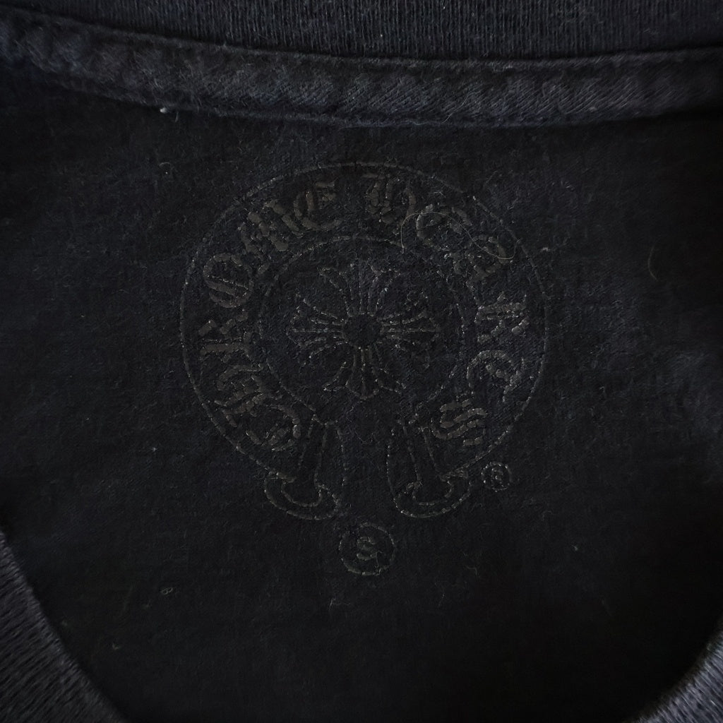 CHROME HEARTS(クロムハーツ) OLD CHプラスプリント オールド クルーネック半袖Tシャツカットソー ブラック