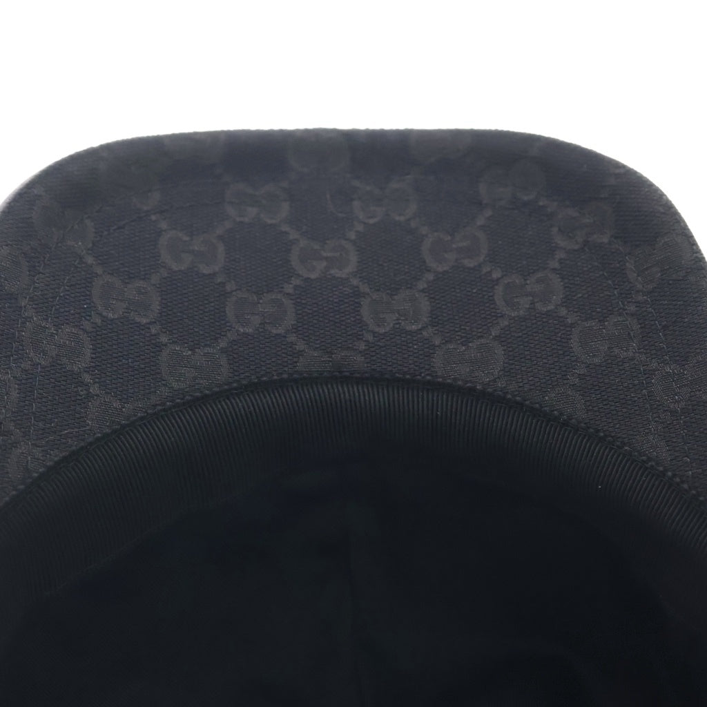 GUCCI(グッチ) GGキャンバス ベースボールキャップ 帽子 ブラック 200035 599331