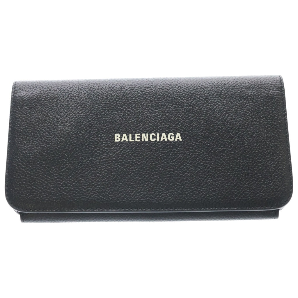 BALENCIAGA(バレンシアガ) 二つ折り 長財布 レザー ウォレット ブラック 594289