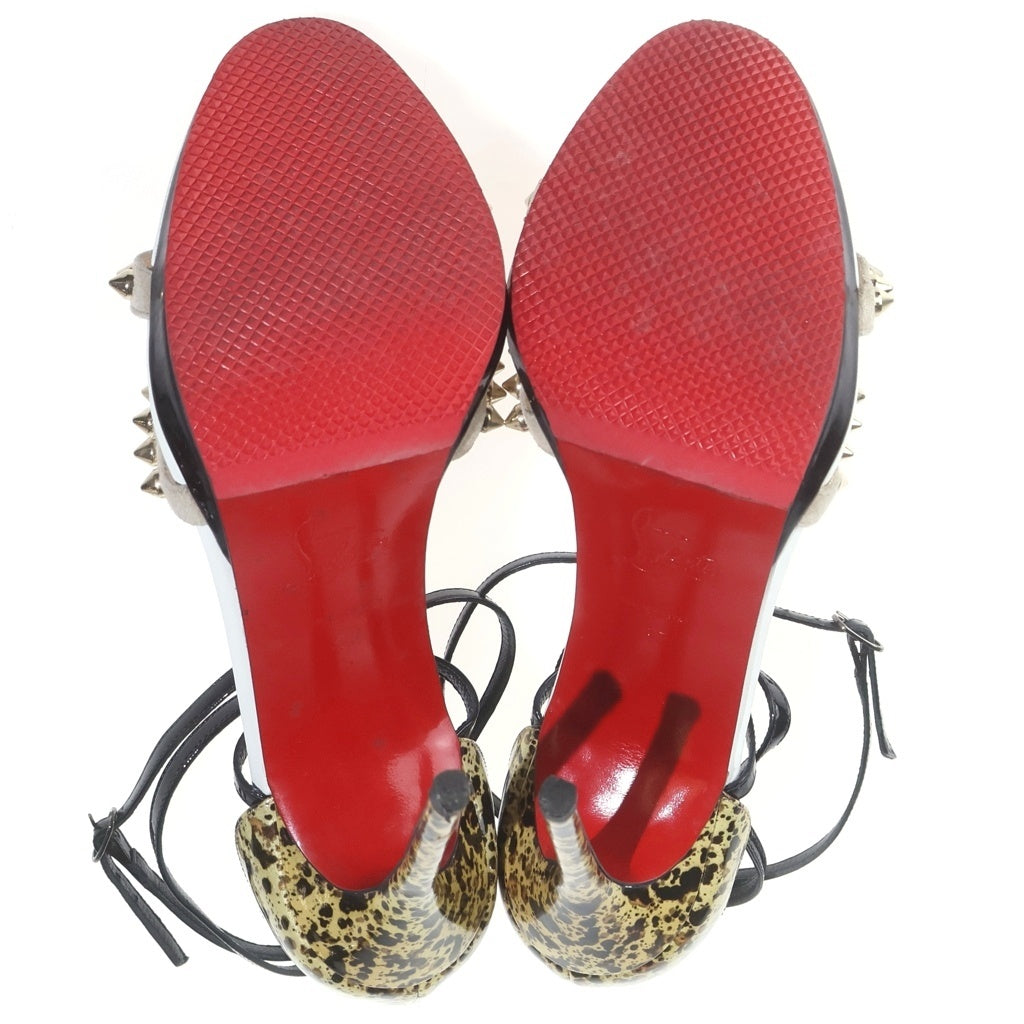 CHRISTIAN LOUBOUTIN(クリスチャンルブタン) スタッズ パイソン 1130602 ハイヒールパンプス ホワイト レディース