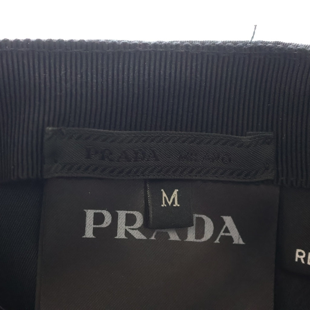 PRADA(プラダ) Re-Nylon 刺繍ロゴ ナイロン 2HC179 ベースボールキャップ ブラック