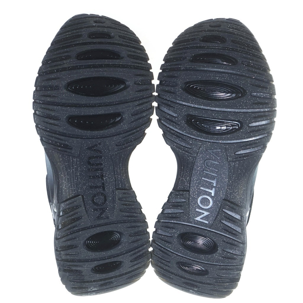 LOUIS VUITTON(ルイヴィトン) 18SS RUN AWAY PULSE SNEAKER LOUIS VUITTON ランアウェイ パルスライン モノグラム エナメルレザー メッシュ ローカットスニーカー ブラック