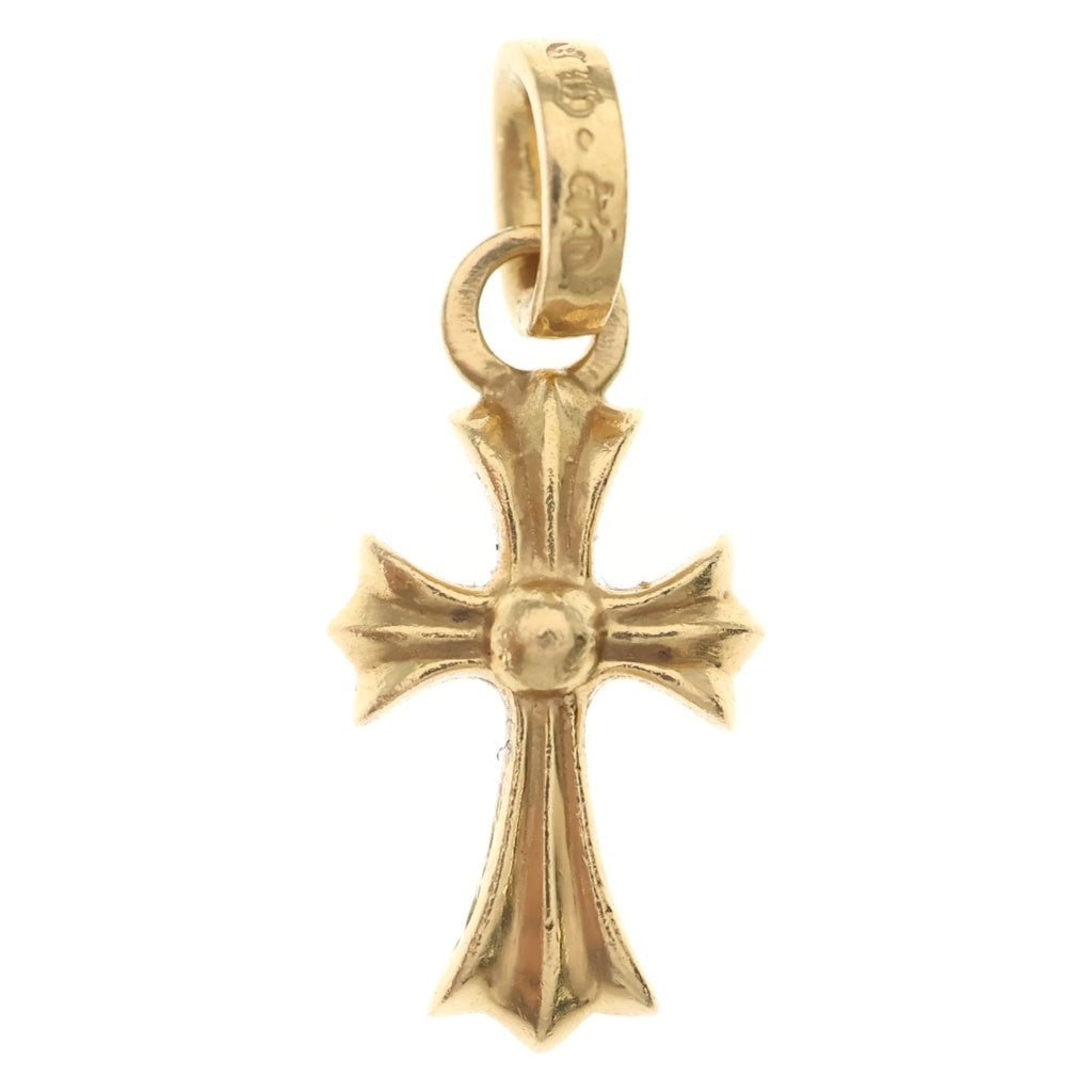 CHROME HEARTS(クロムハーツ) 22K CRS BBYFAT P/EMLD ベイビーファットクロス PAVEエメラルド ペンダントトップ ゴールド