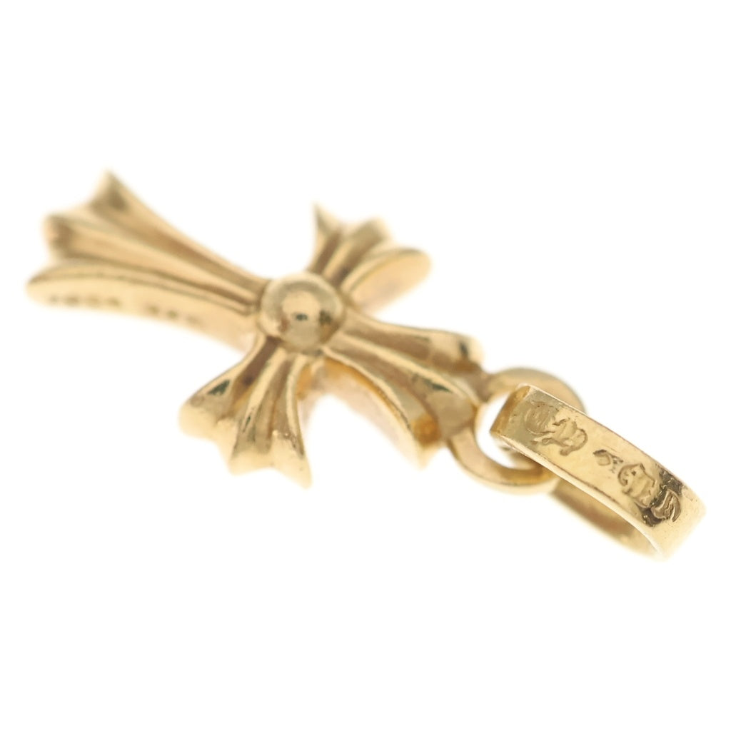 CHROME HEARTS(クロムハーツ) 22K CRS BBYFAT P/EMLD ベイビーファットクロス PAVEエメラルド ペンダントトップ ゴールド