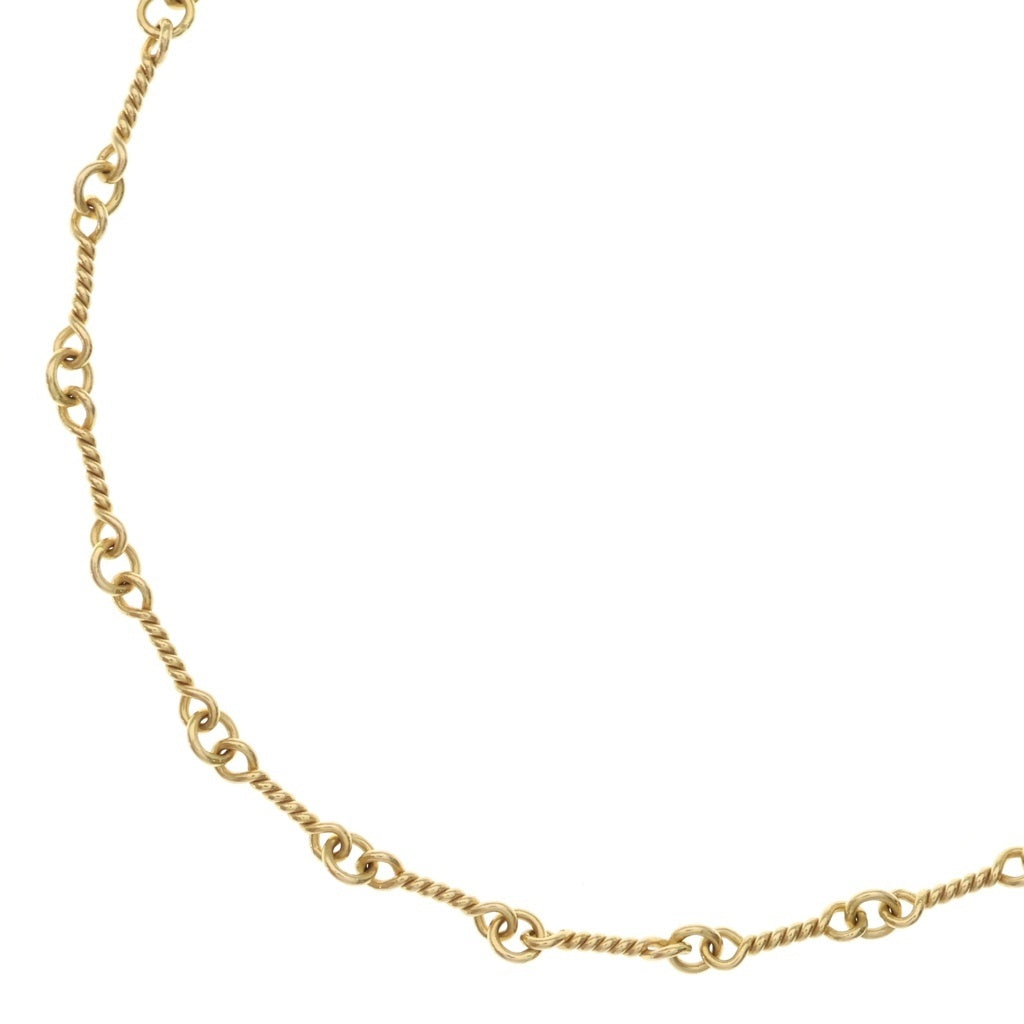 CHROME HEARTS(クロムハーツ) 22K NECKCHAIN T24 ツイストチェーンネックレス 24inch ゴールド
