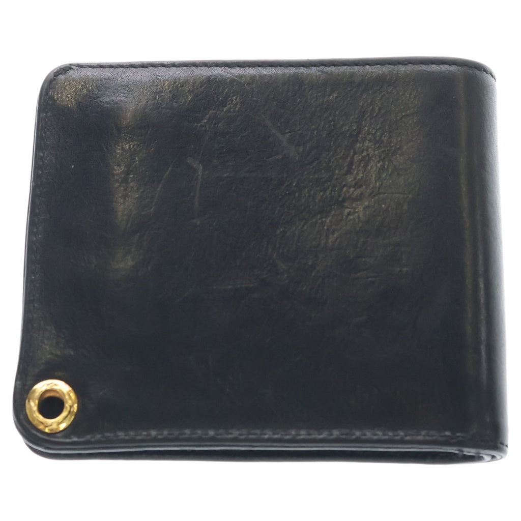 CHROME HEARTS(クロムハーツ) 22K 1SNAP 1スナップ ゴールド レザーウォレット財布 ブラック/ゴールド