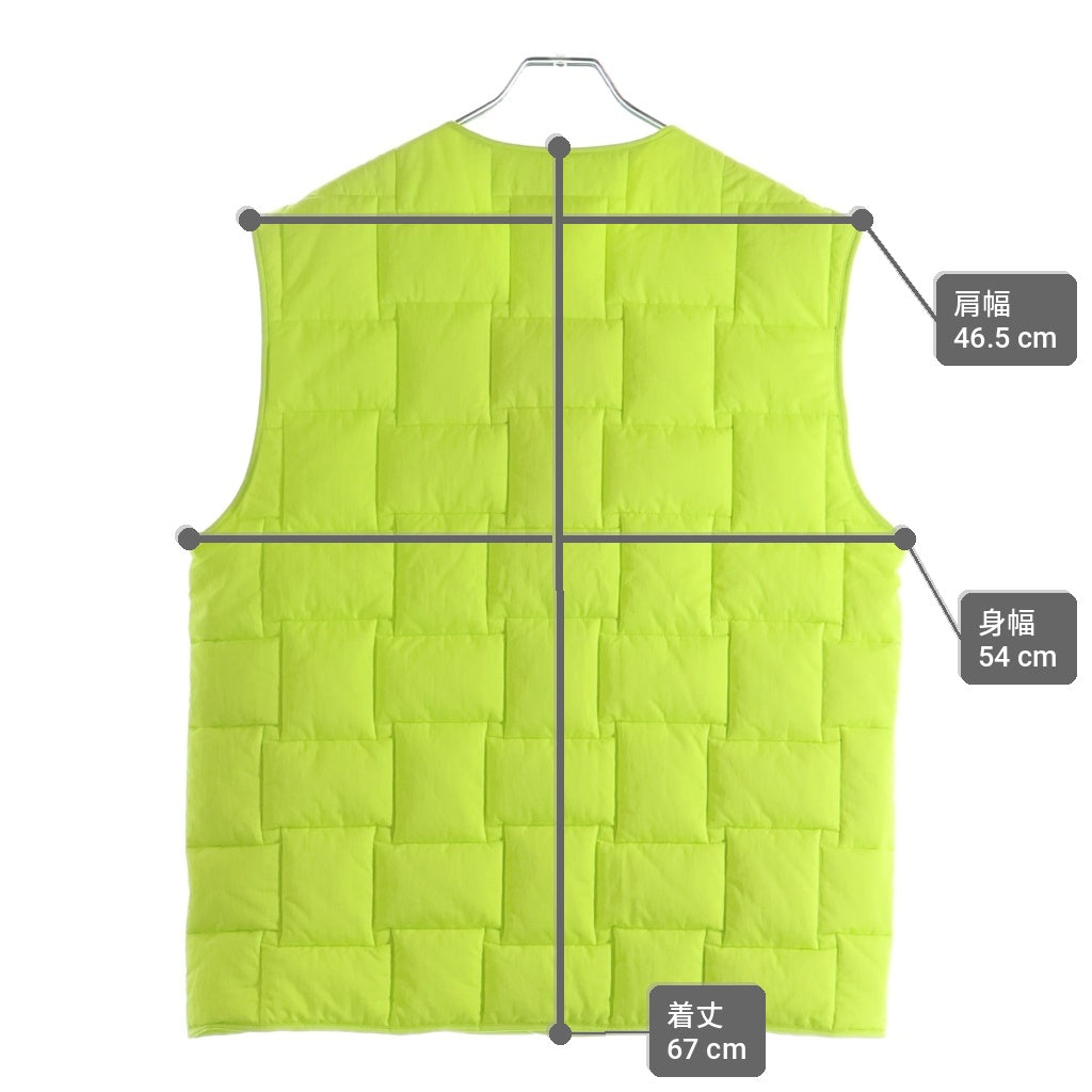 BOTTEGA VENETA(ボッテガヴェネタ) 23SS INTRECCIATO GILET VEST イントレチャート ジレベスト ナイロン 700402 VF4K0 イエロー