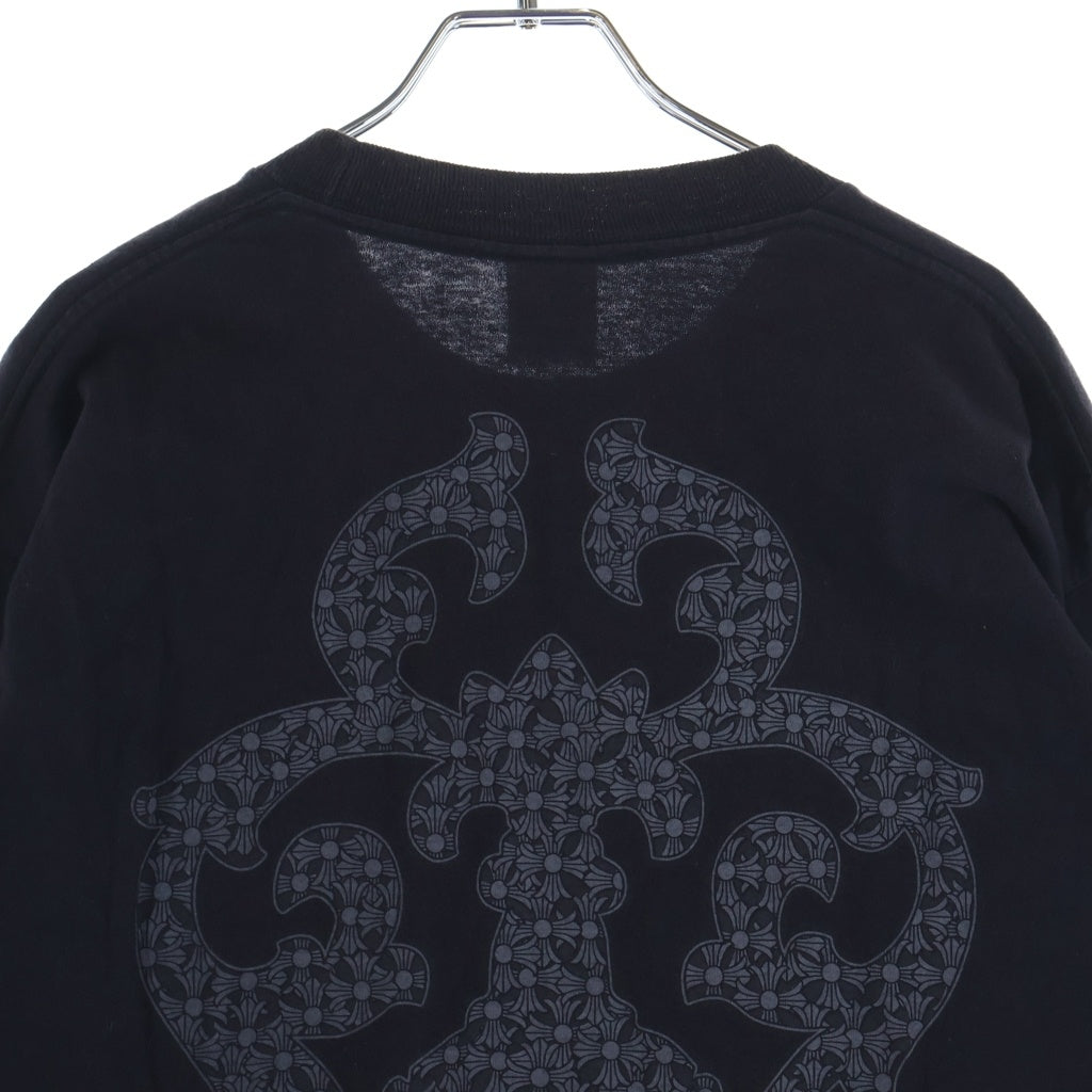 CHROME HEARTS(クロムハーツ) OLD VINE DAGGER L/S TEE オールド ダガー アームCHプラスプリント クルーネック半袖Tシャツカットソー ブラック