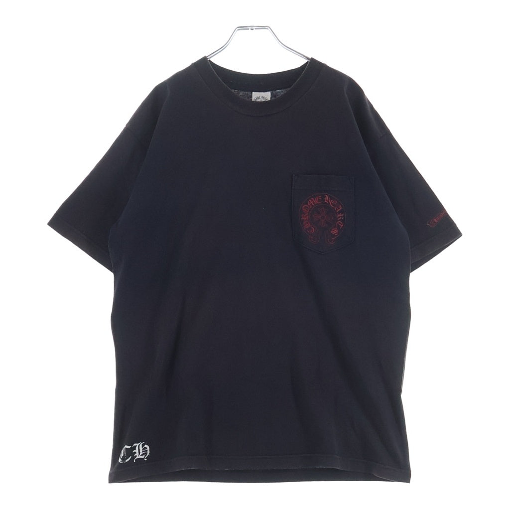 CHROME HEARTS(クロムハーツ) OLD FLORAL CROSS S/S Tee ホースシュー フローラルクロスプリント 半袖Tシャツカットソー ブラック