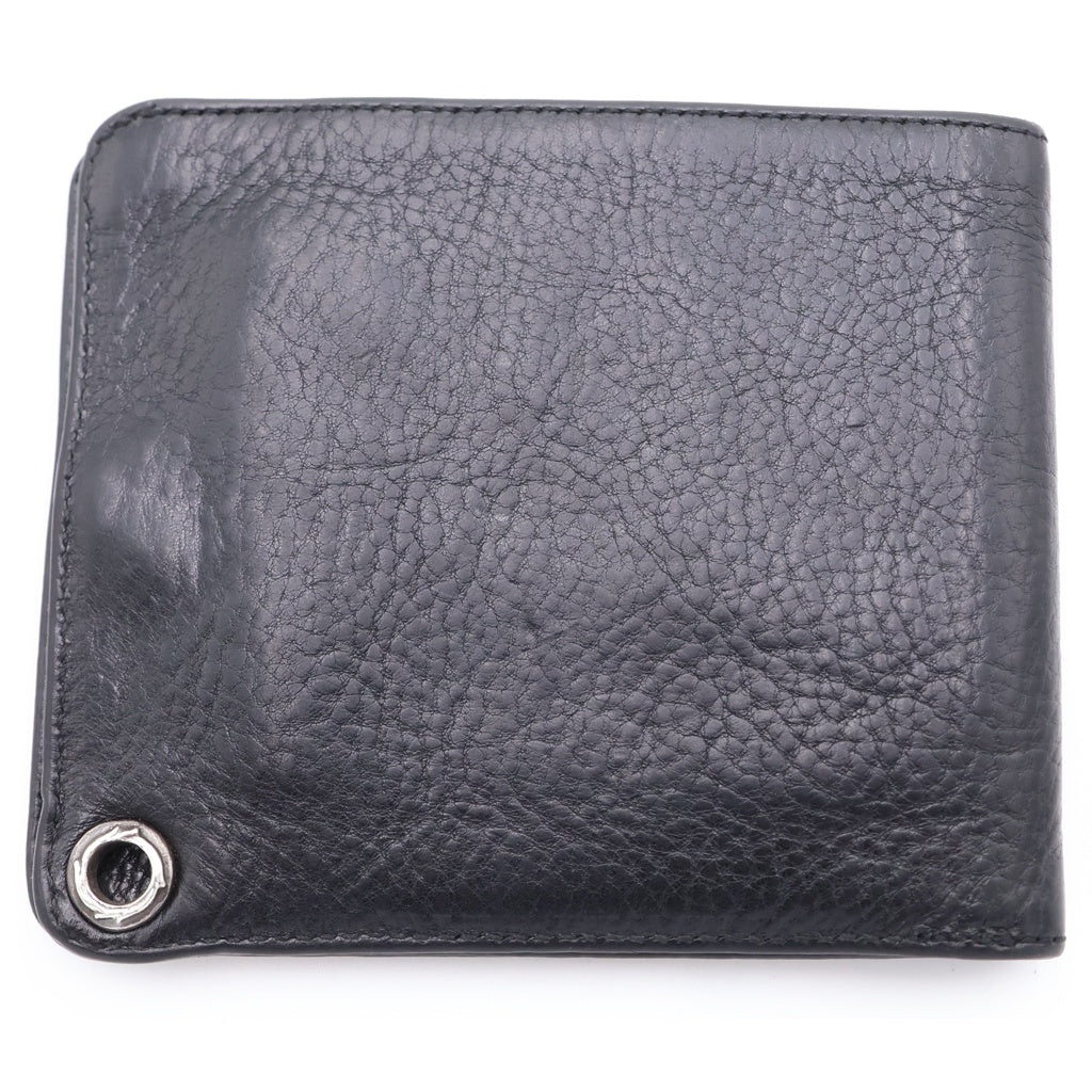 CHROME HEARTS(クロムハーツ) 1SNAP 1スナップ クロスボタンレザーウォレット財布 ブラック