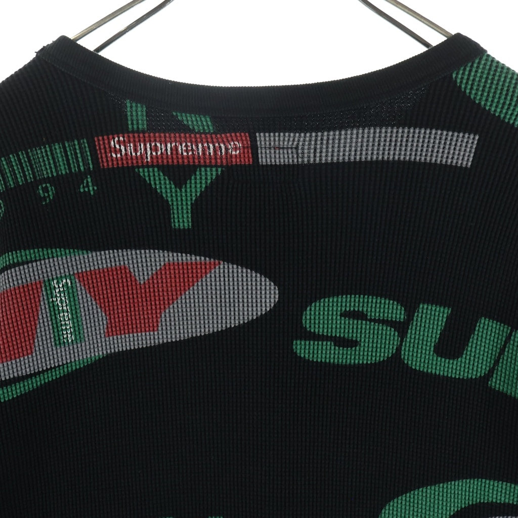 SUPREME(シュプリーム) 18AW NY Waffle Thermal サーマル ロングスリーブカットソー ブラック