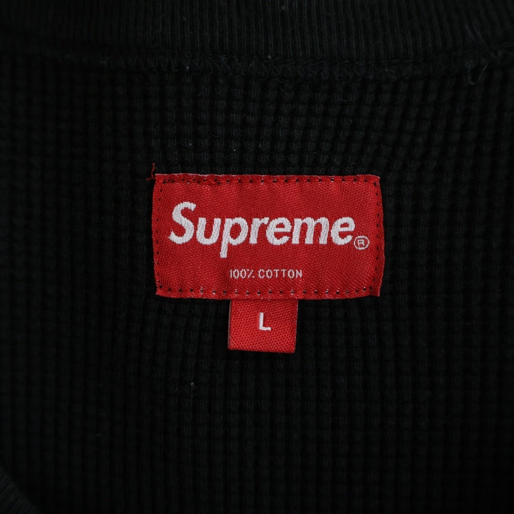 SUPREME(シュプリーム) 18AW NY Waffle Thermal サーマル ロングスリーブカットソー ブラック