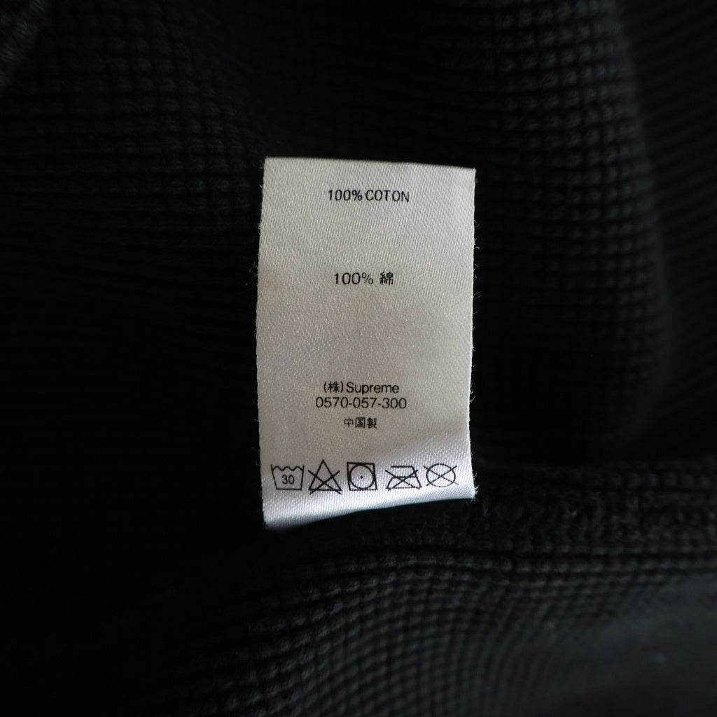 SUPREME(シュプリーム) 18AW NY Waffle Thermal サーマル ロングスリーブカットソー ブラック