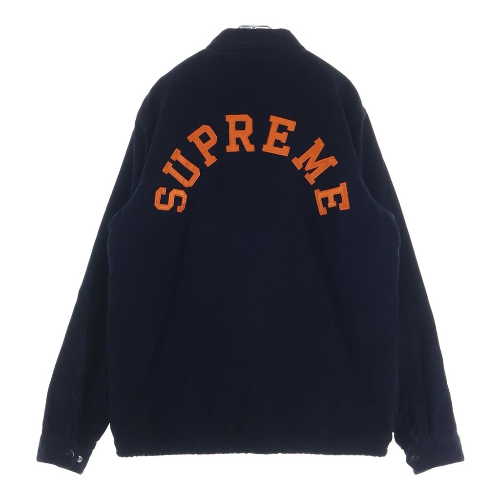 SUPREME(シュプリーム) 11AW Corduroy Coaches Jacket バックロゴ ワッペン コーチジャケット ネイビー